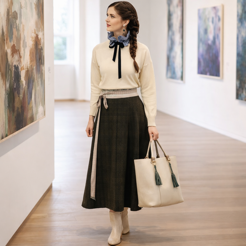 Funnelneck - gerüschter Jabotkragen "JAIMY"