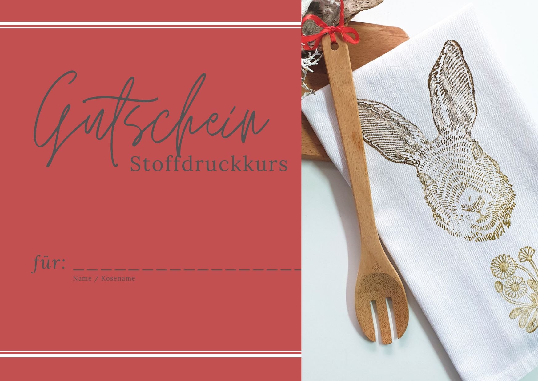 Geschenkgutschein Dirndlmacherei Austria - Stoffdruckkurs