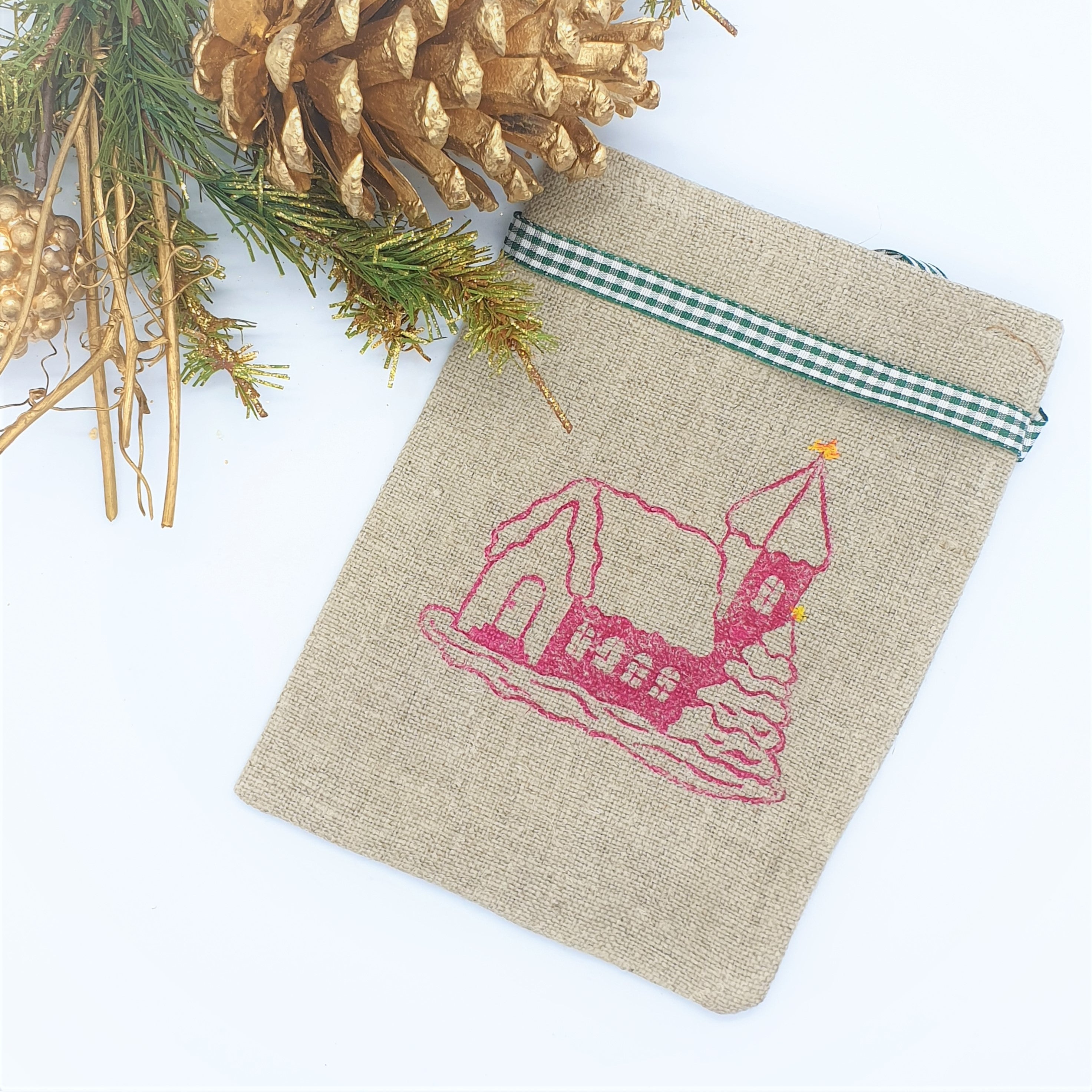 Geschenksackerl "Leini" Motiv Kerze-Kirche