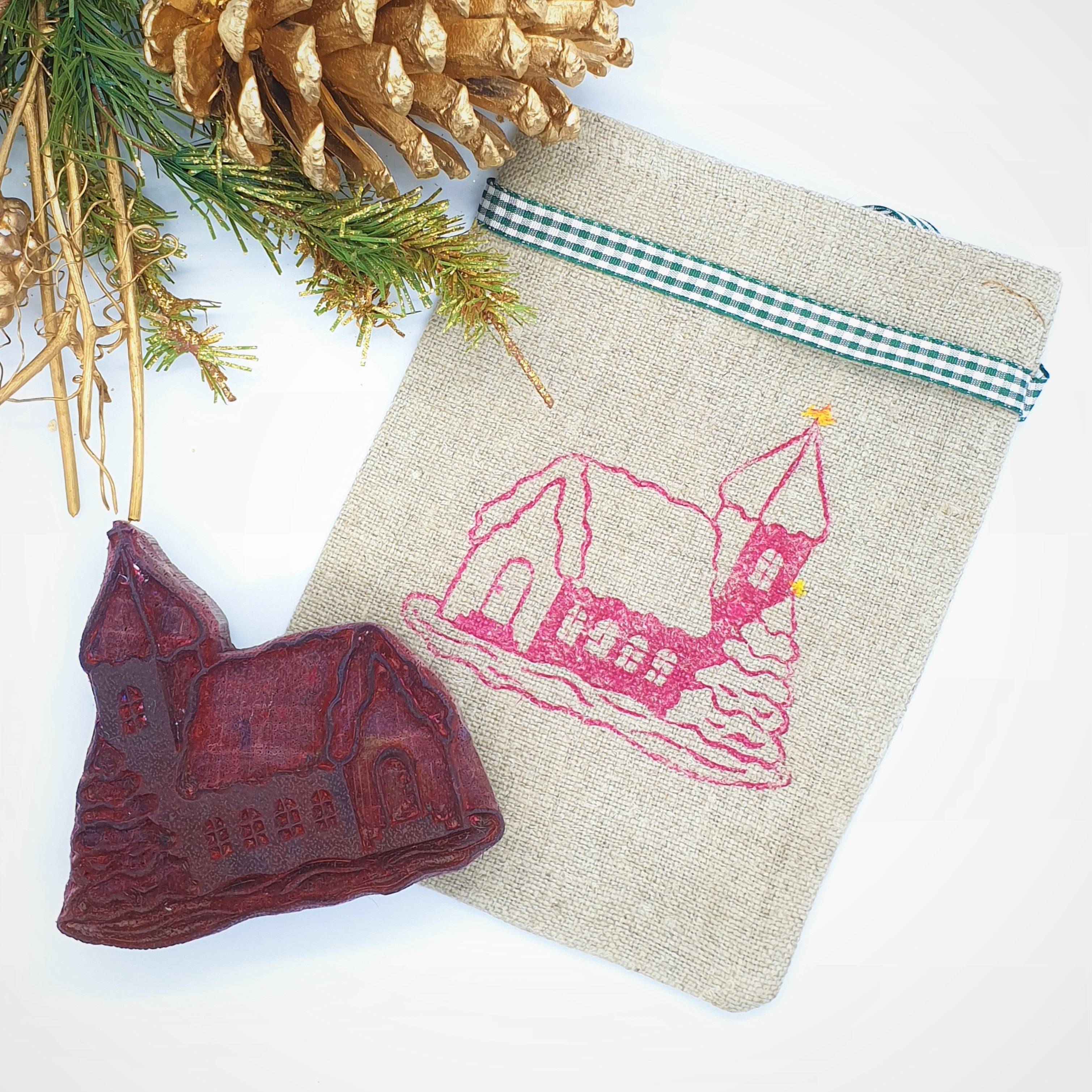 Geschenksackerl "Leini" Motiv Kerze-Kirche