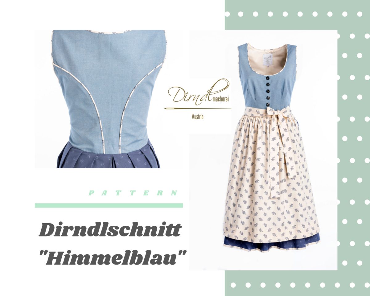 Dirndl Schnittmuster "Himmelblau", Gr. 38