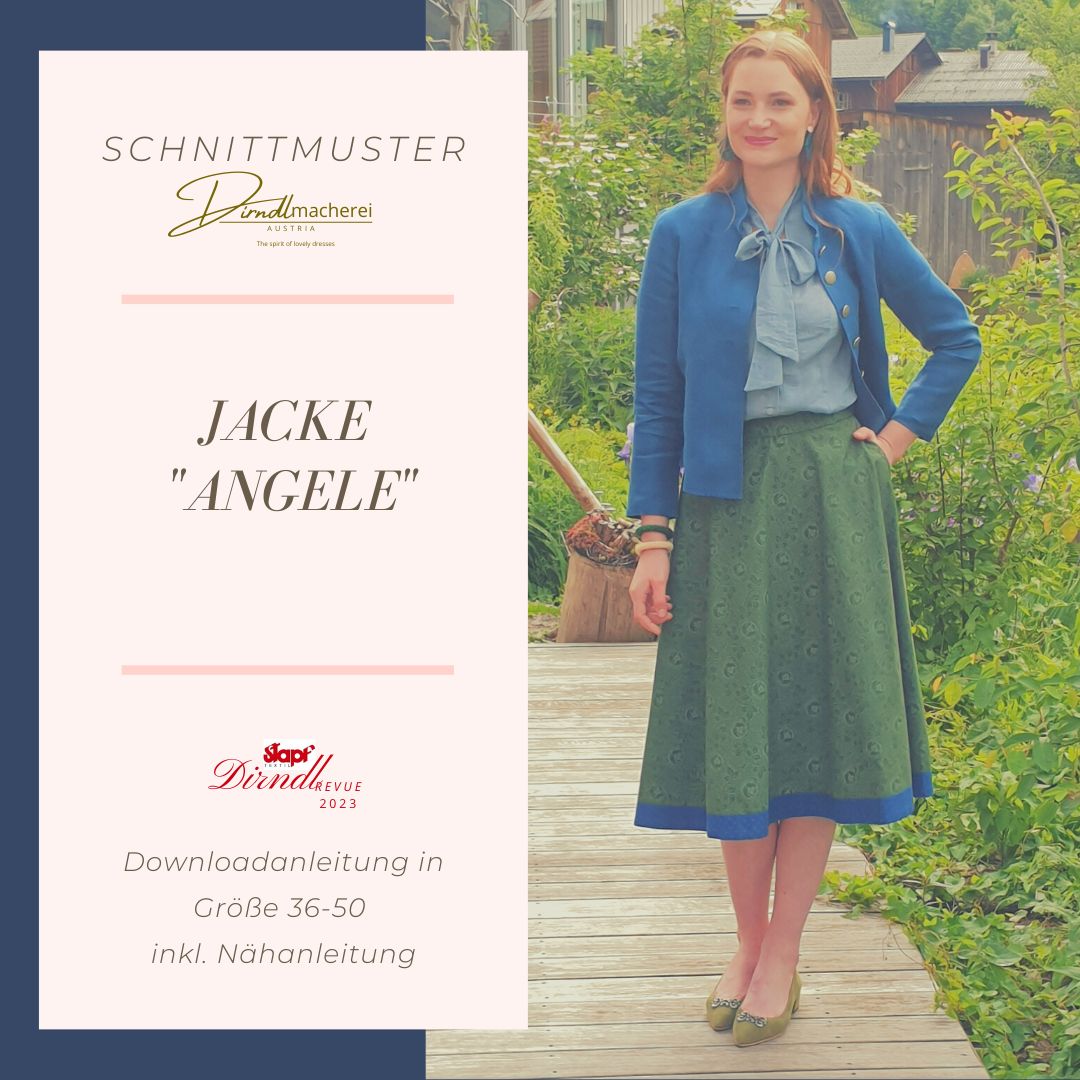 Jackerl mit Schösserl Schnittmuster "Angele", Gr. 36-50