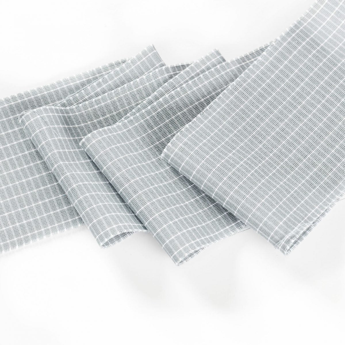 Hanslband Zugband mit Reihkaro für Dirndl und Schürzen in grau 10 cm breit