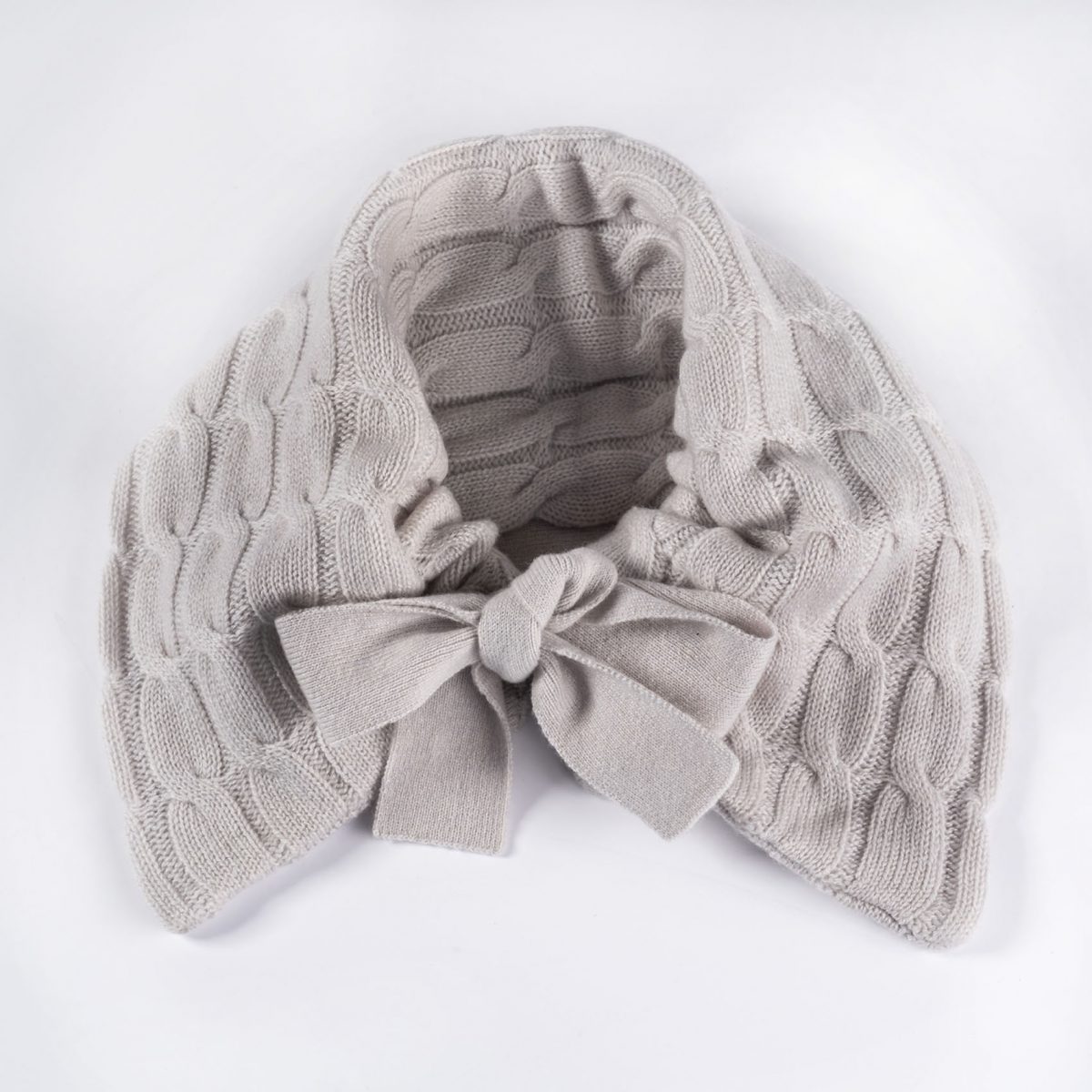 Stylischer ©Neckwarmer aus 100% Cashmere in creme Kragen statt Schal