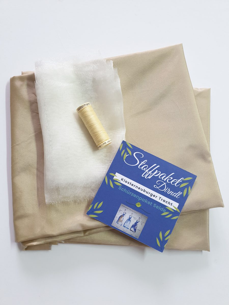 KL 0009 - Original Schürzenstoffpaket "Klosterneuburger Tracht", Seide uni