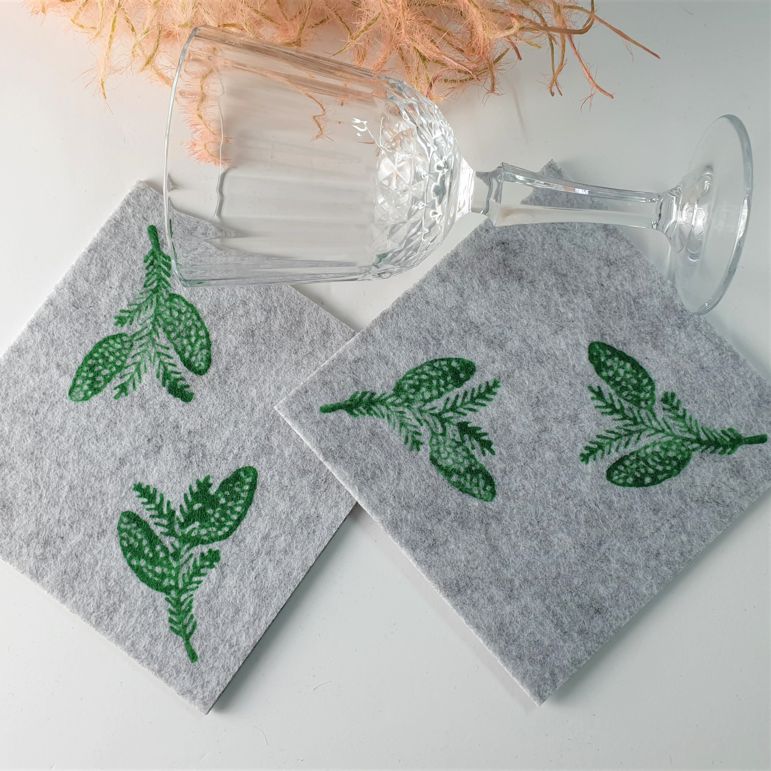 Handdruck - Untersetzer Set "Pockerl"