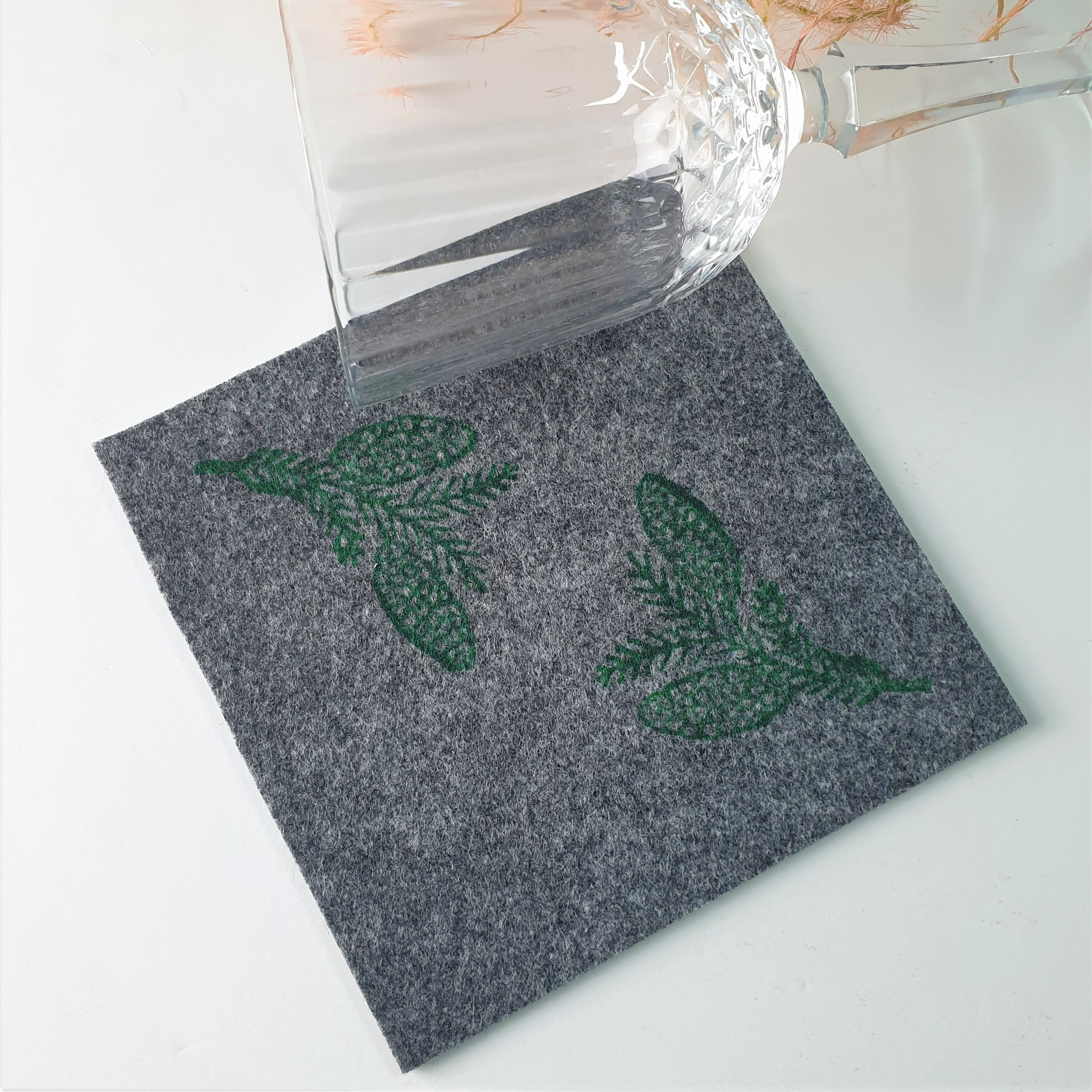 Handdruck - Untersetzer Set "Pockerl"