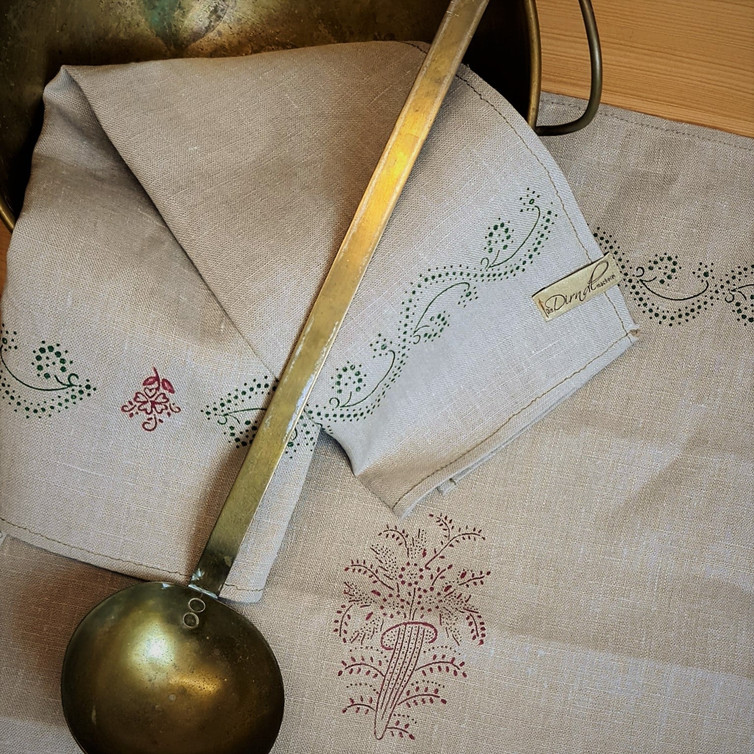 Handdruck - Geschirrtuch "Füllhorn"