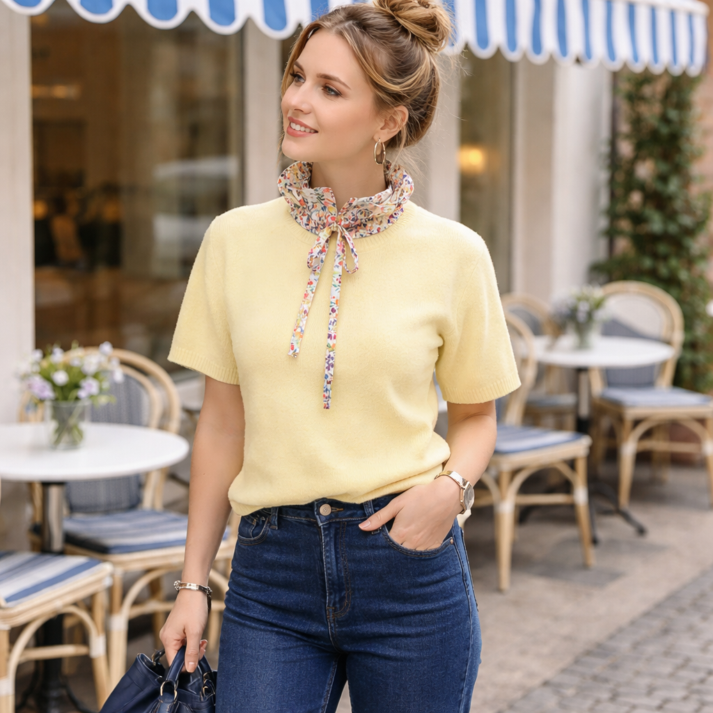 Funnelneck - gerüschter Jabotkragen "JAIMY"